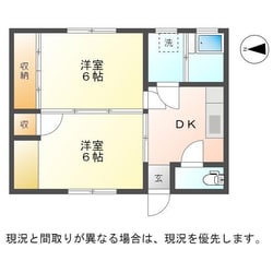 鯵潟第一アパートの物件間取画像